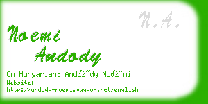 noemi andody business card